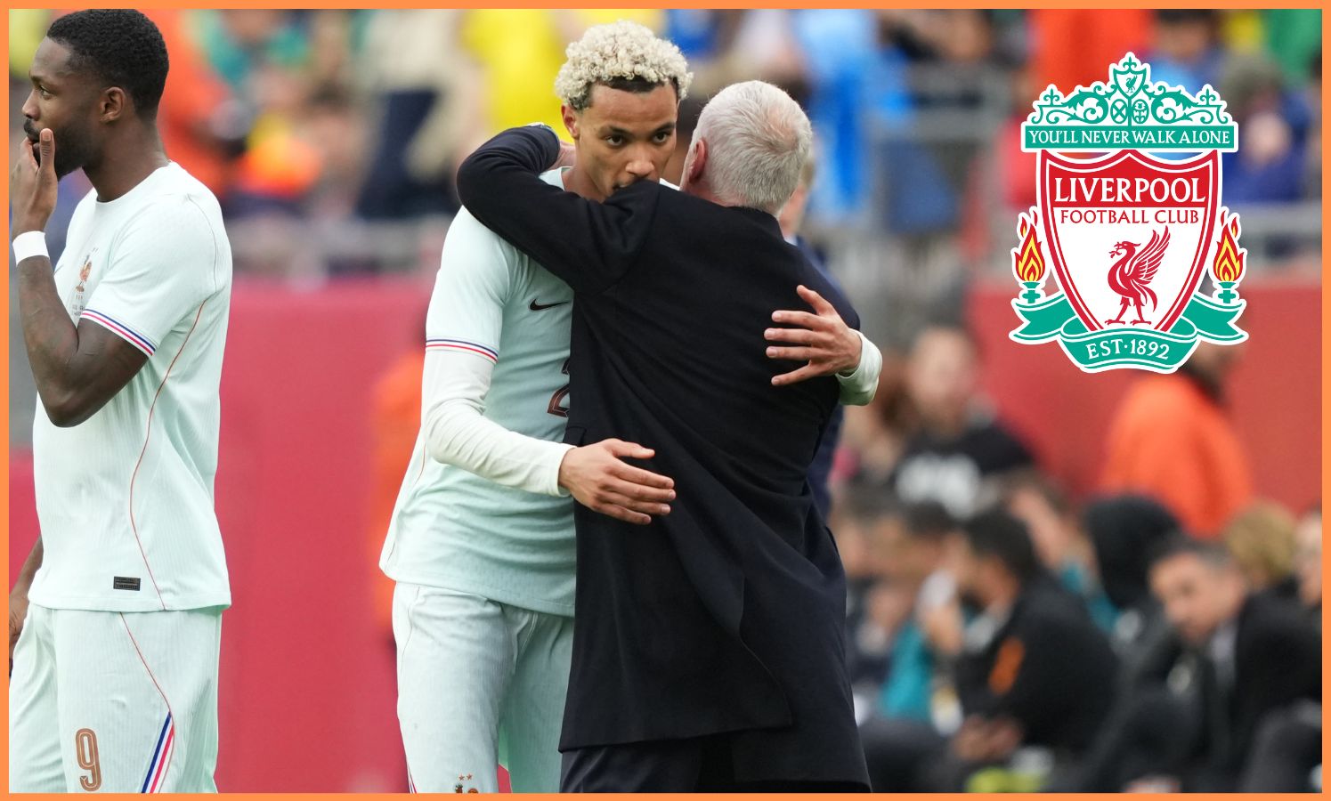 Hugo Ekitike and Didier Deschamps