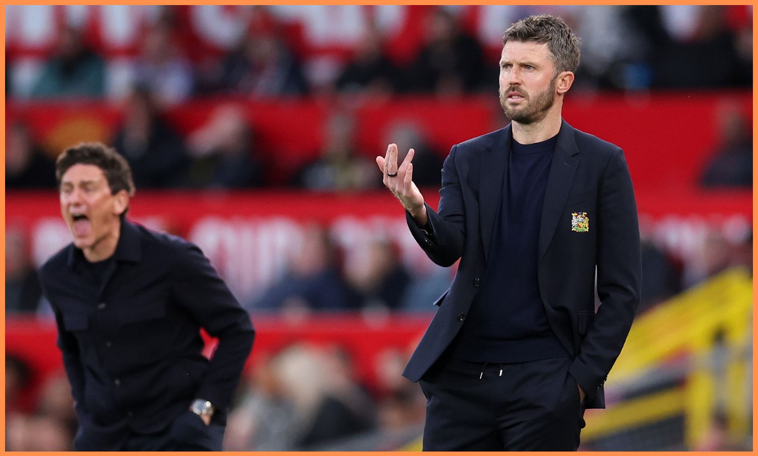 Michael Carrick during Manchester United's win over Brentford