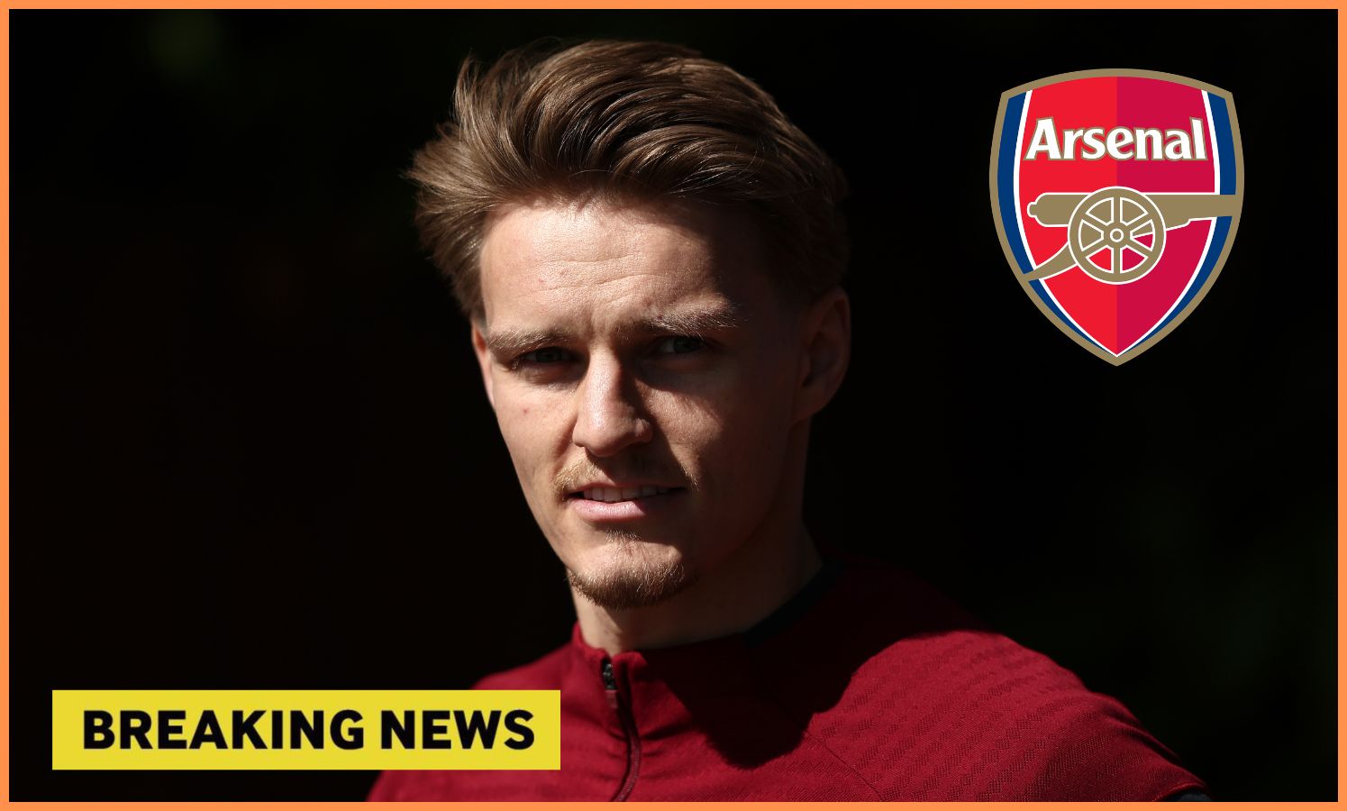 Martin Odegaard in Arsenal training