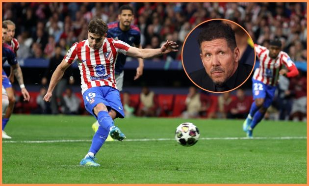 Julian Alvarez and Diego Simeone