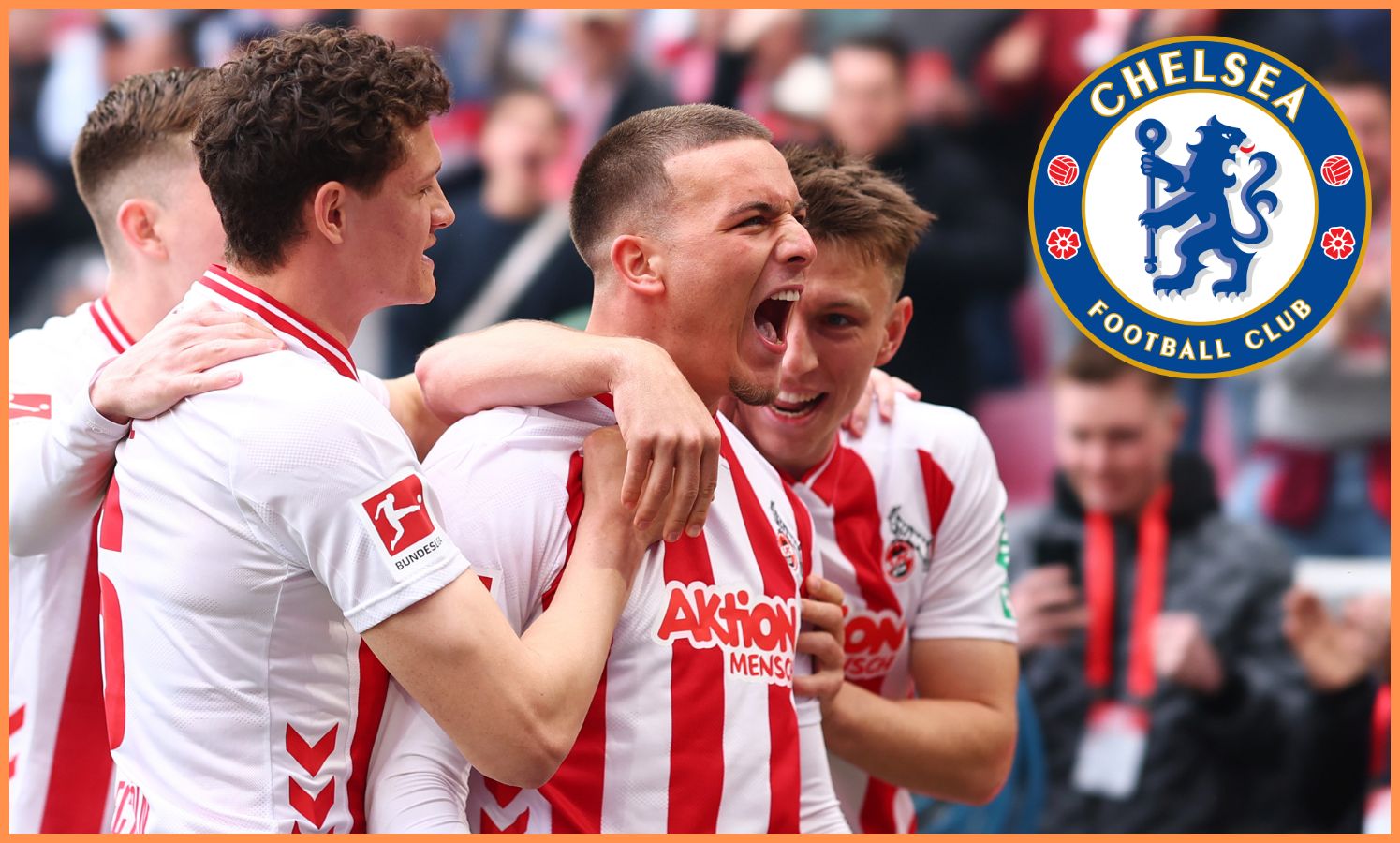 Said El Mala celebrates a goal for FC Koln