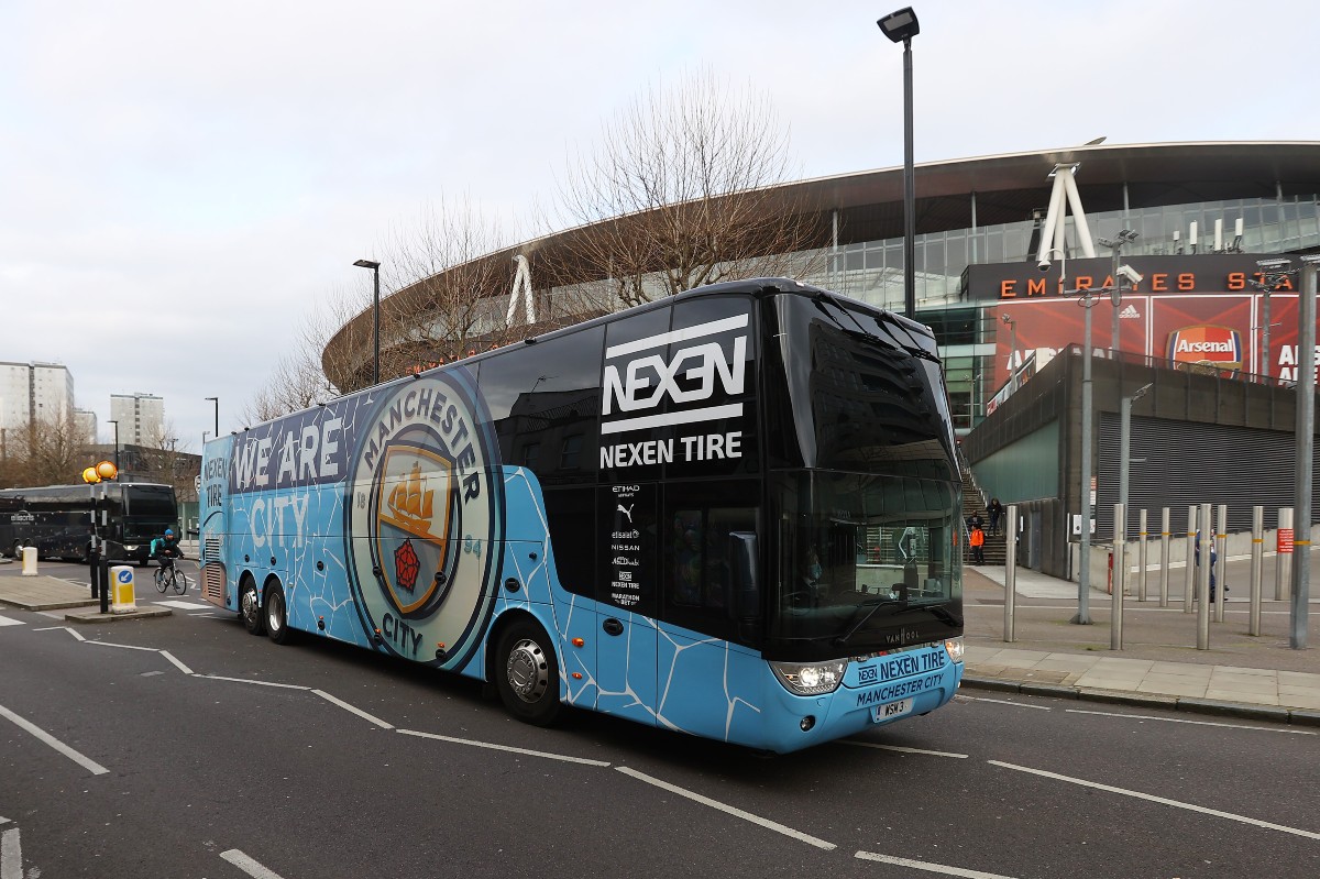 Manchester City team bus