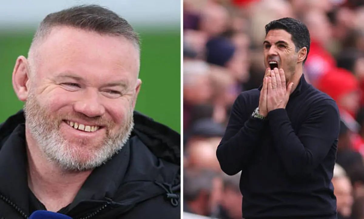 Split image of Wayne Rooney and Mikel Arteta