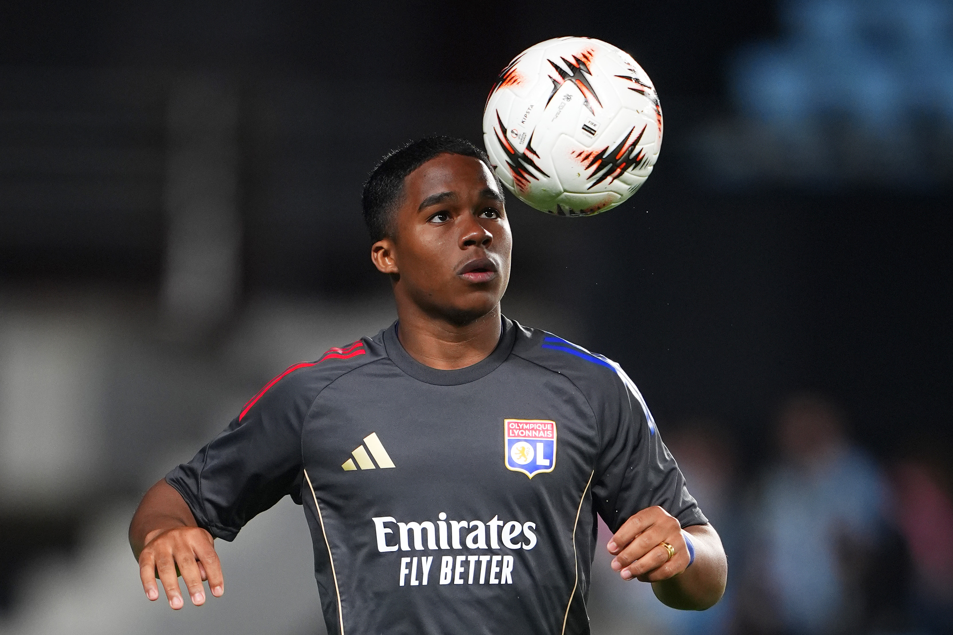 Endrick warming up for Lyon