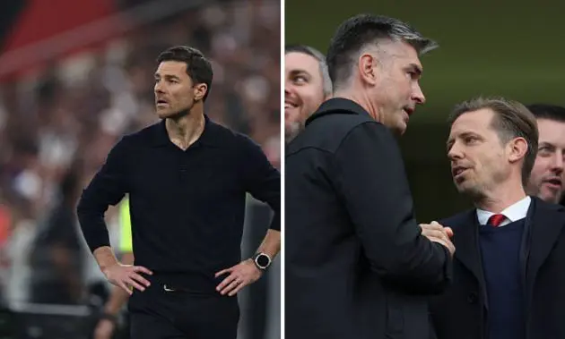 Split image of Xabi Alonso and Michael Edwards and Richard Hughes