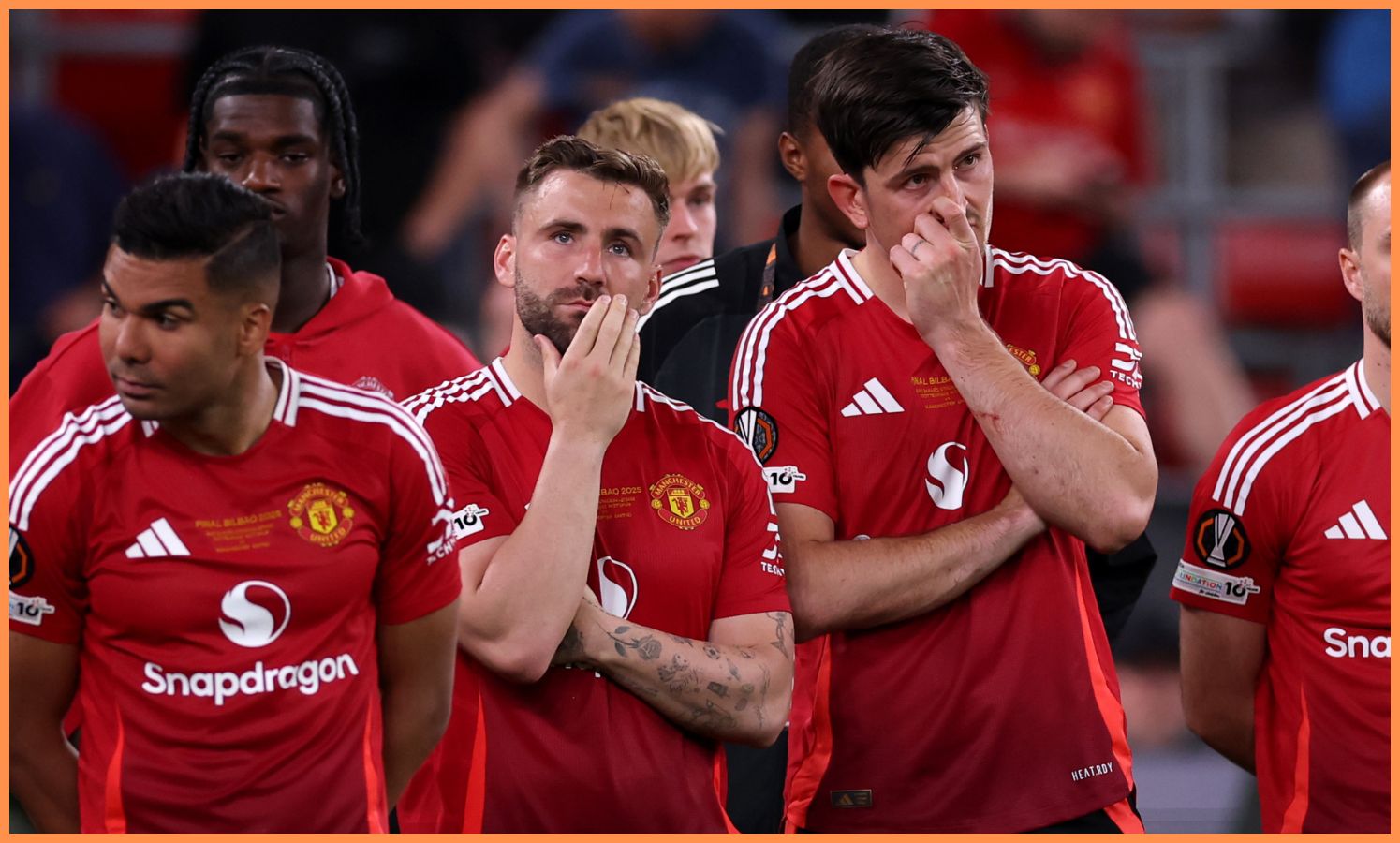 Harry Maguire and Luke Shaw of Manchester United