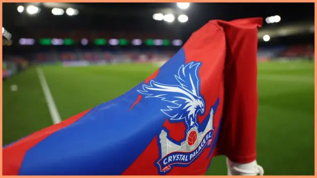 A photo of one of the corner flags at Selhurst Park