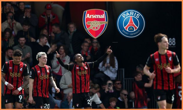 Eli Junior Kroupi celebrates a goal for Bournemouth