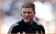 Newcastle manager Eddie Howe looks on