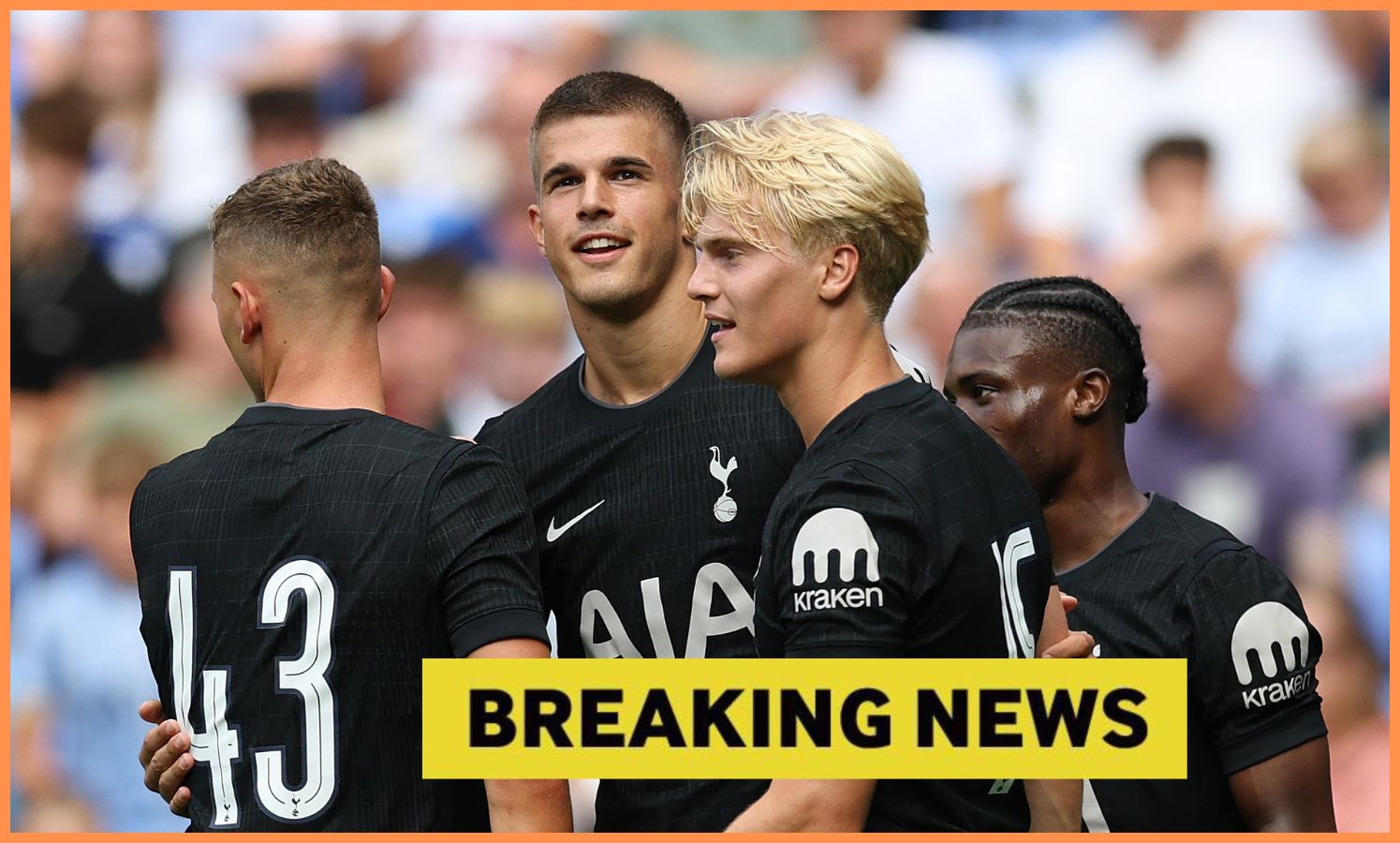 Luka Vuskovic with Tottenham in pre-season last year