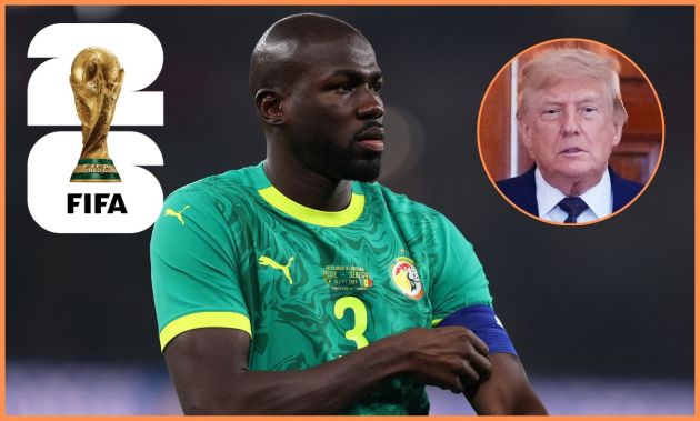 Kalidou Koulibaly of Senegal, and US president Donald Trump
