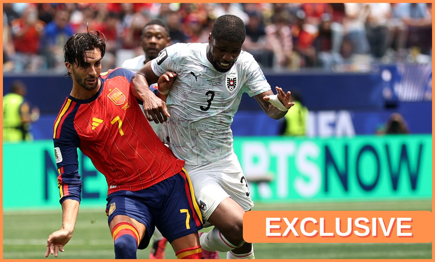 Ferran Torres in action for Spain at the World Cup
