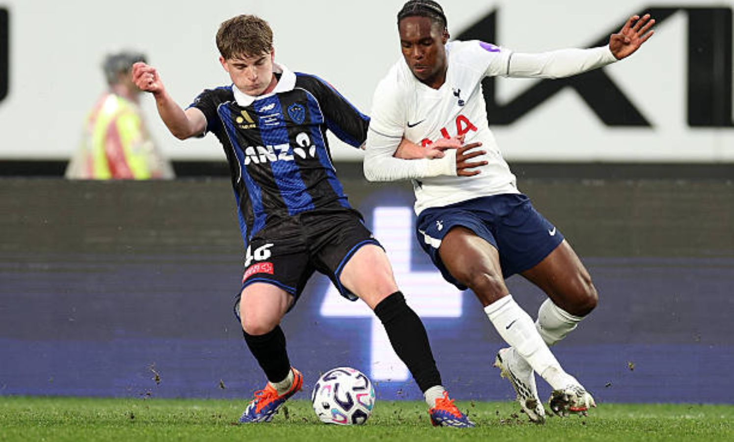 Mathys Tel in action for Spurs vs Auckland