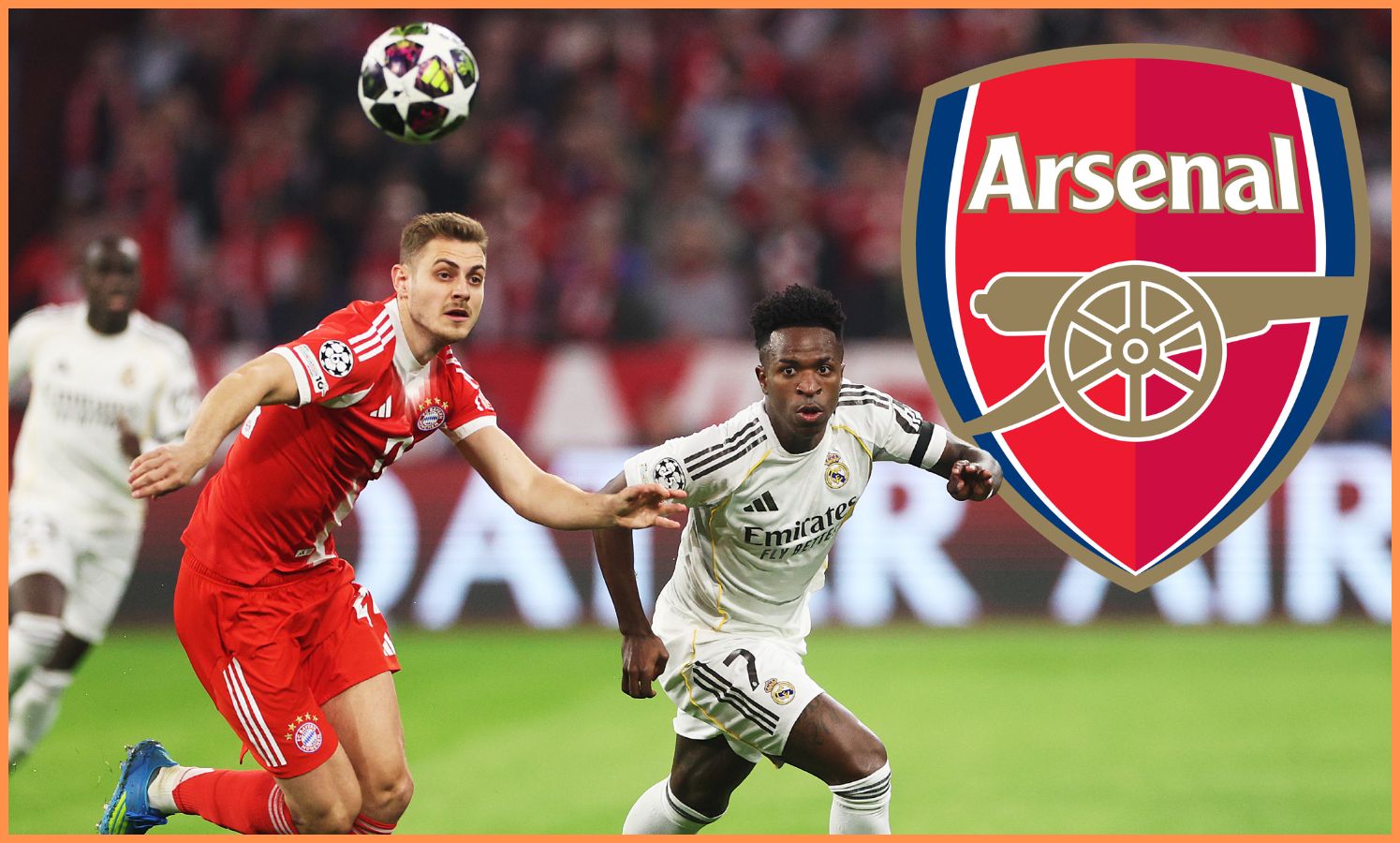 Vinicius Junior in action for Real Madrid against Bayern Munich