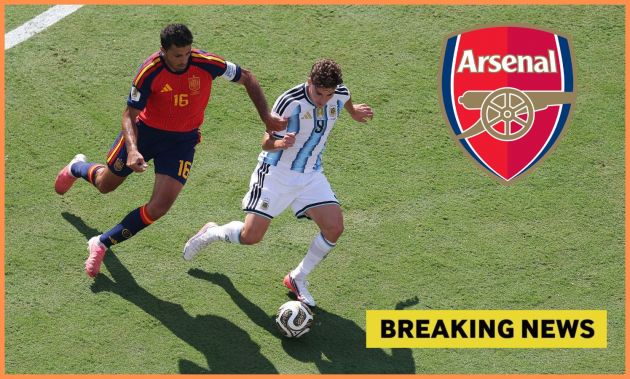 Julian Alvarez in action in the World Cup final