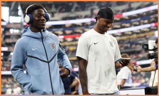 Kobbie Mainoo and Marcus Rashford at the World Cup with England