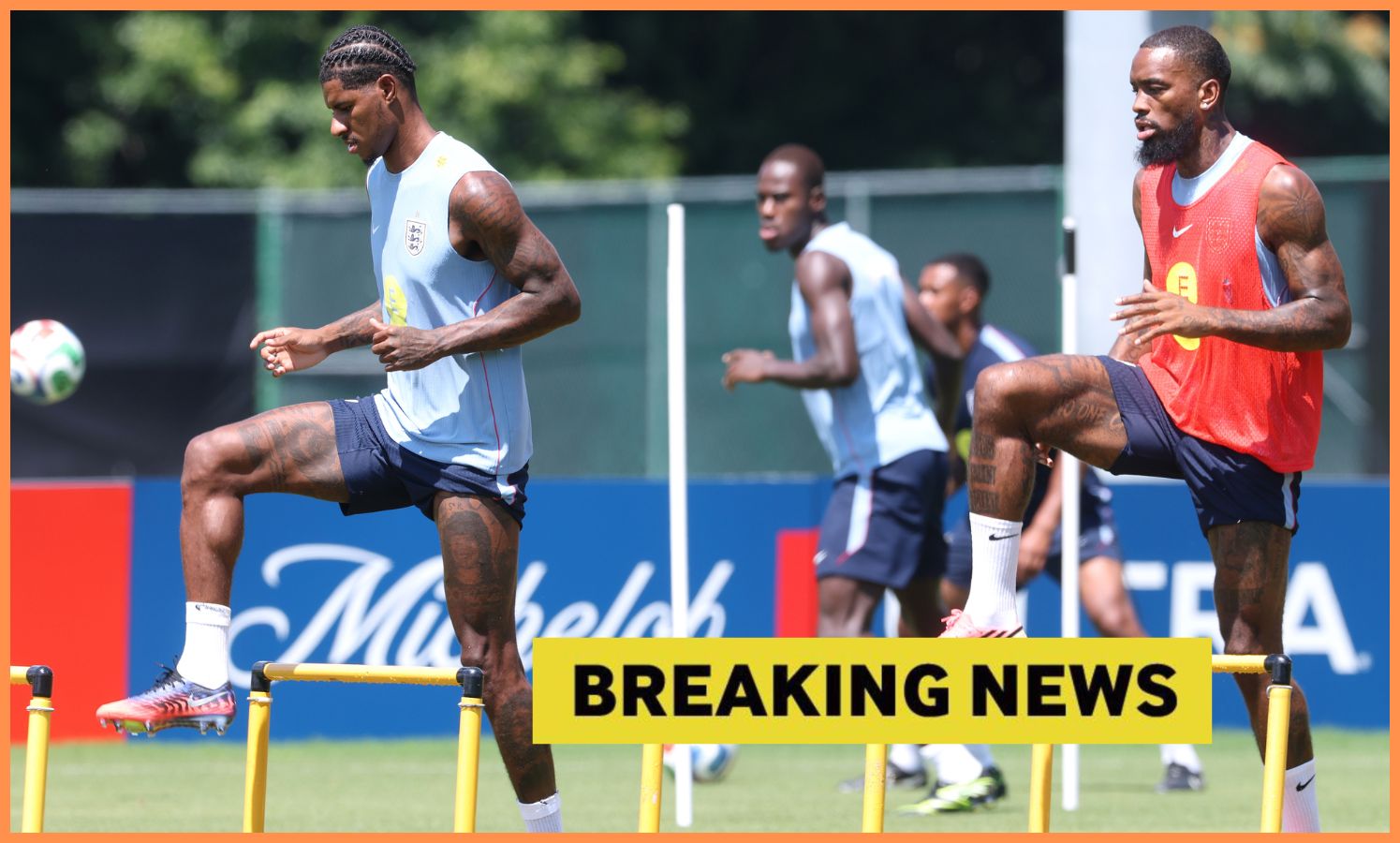 Marcus Rashford in England training
