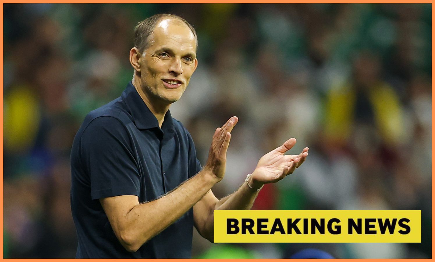 England manager Thomas Tuchel applauds the fans