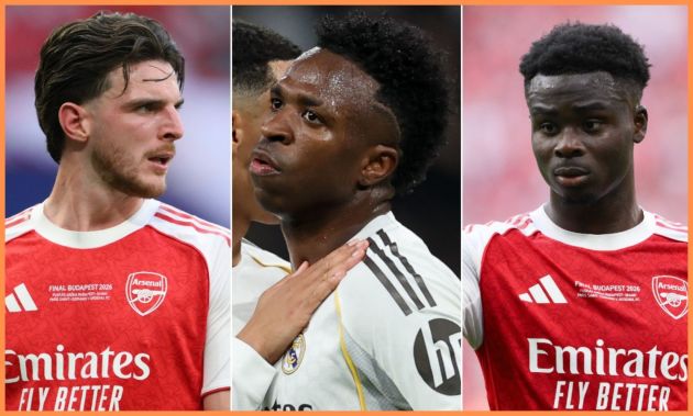 Declan Rice, Vinicius Junior, Bukayo Saka