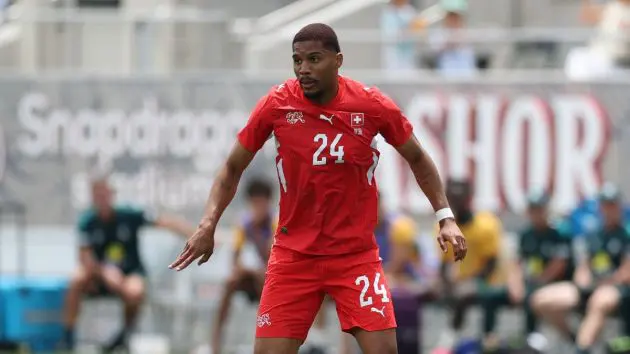 Aurele Amenda playing for Swizterland.