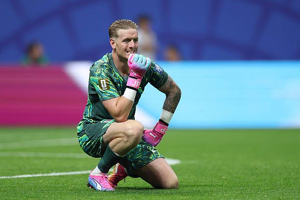 Jordan Pickford reacts to Congo's goal