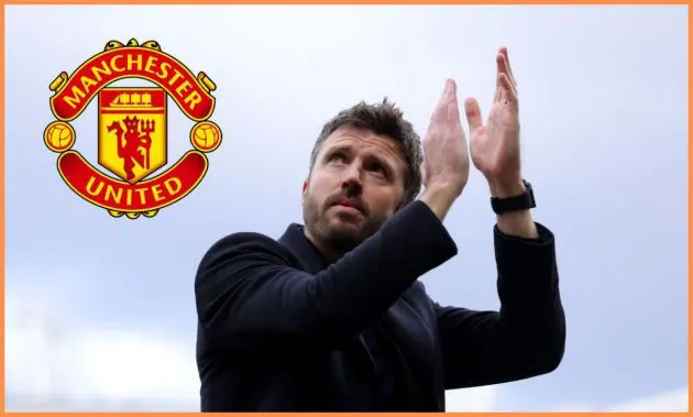 Michael Carrick with overlay of Man United badge