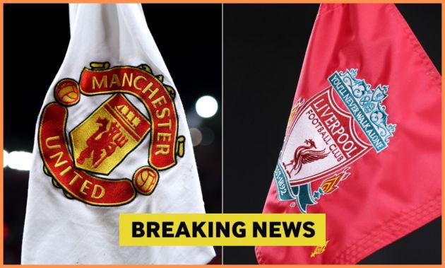 Manchester United and Liverpool flags