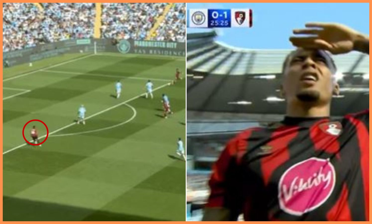 Rico Lewis at fault as Bournemouth score vs Manchester City