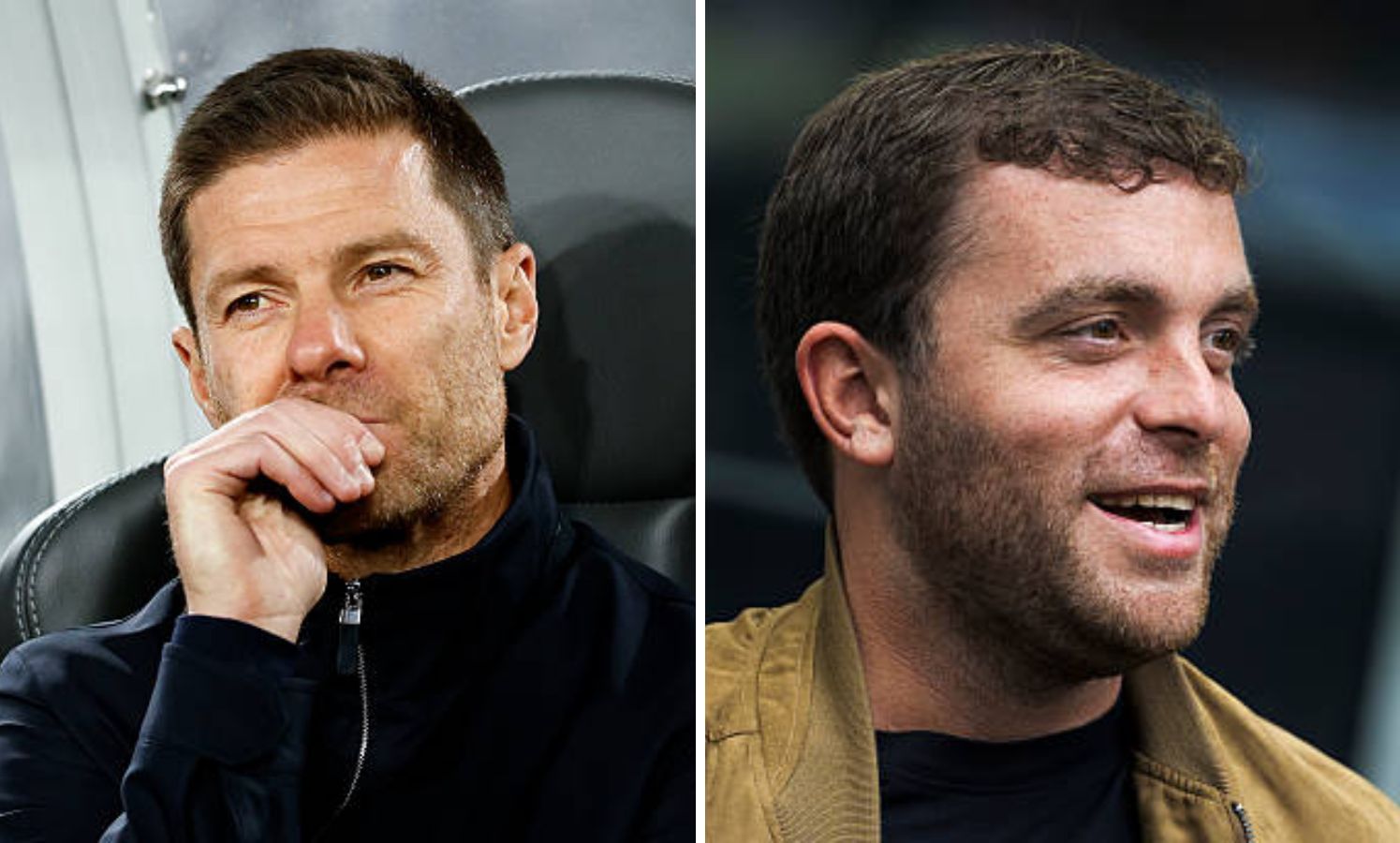 Split image of Fabrizio Romano and Xabi Alonso