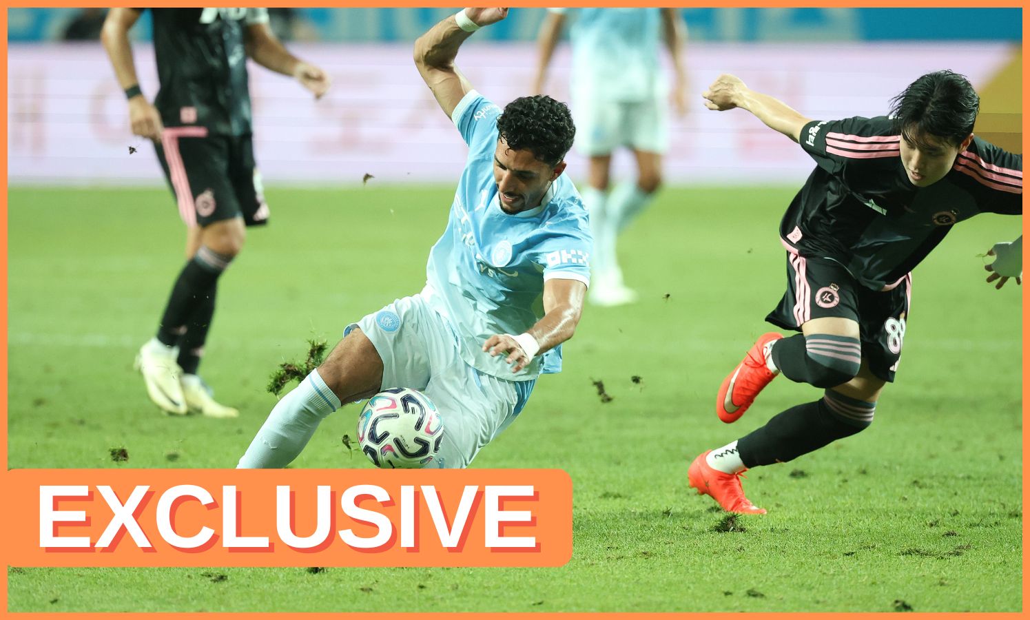 Omar Marmoush in action for Manchester City in pre-season