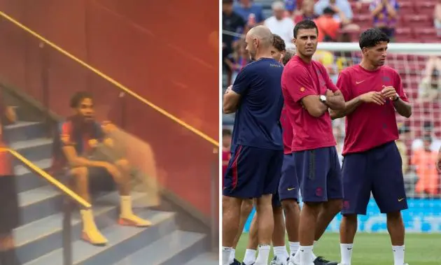 Split image of Cancelo fuming inside tunnel and Cancelo and Rodri