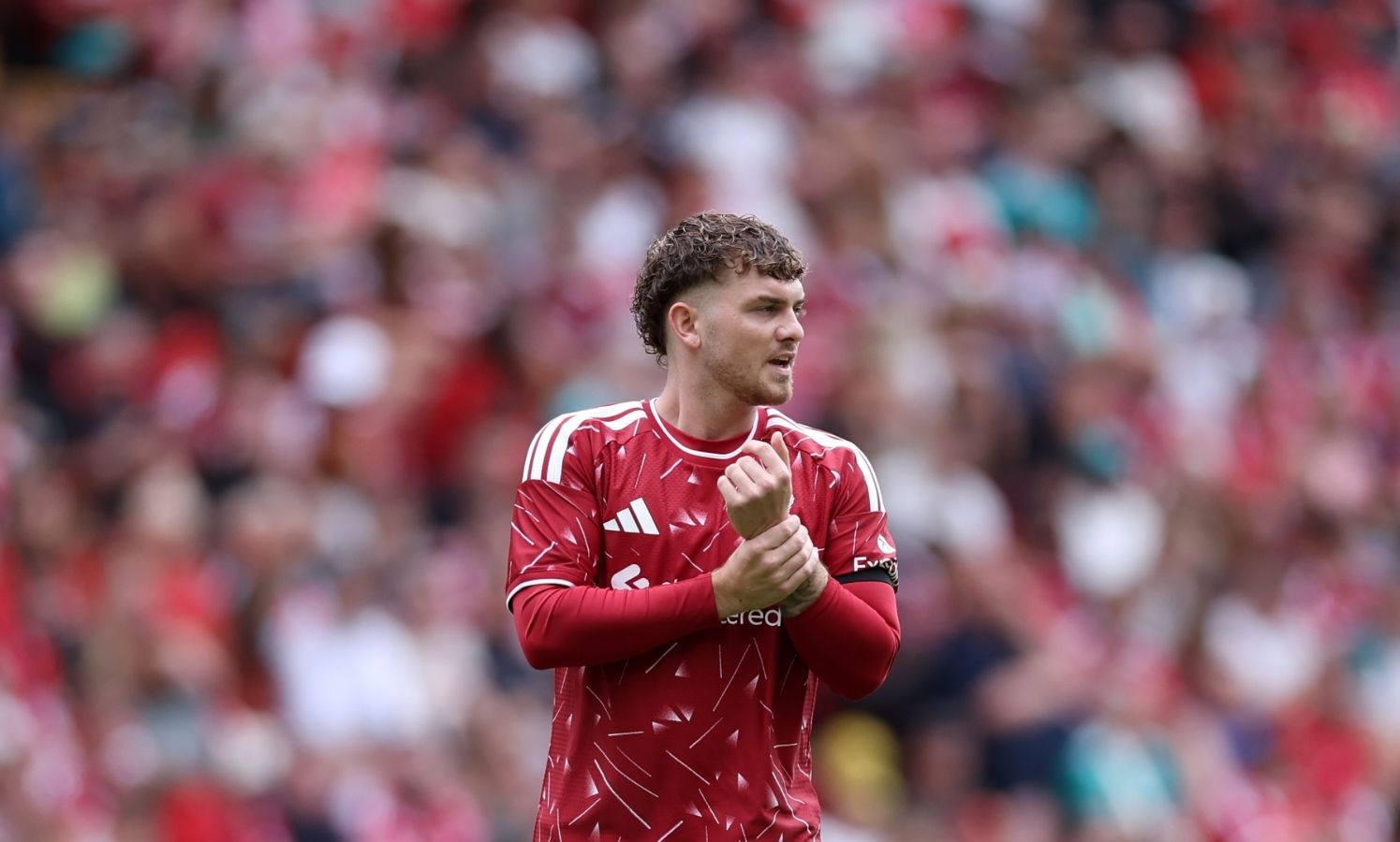 Harvey Elliott in action for Liverpool