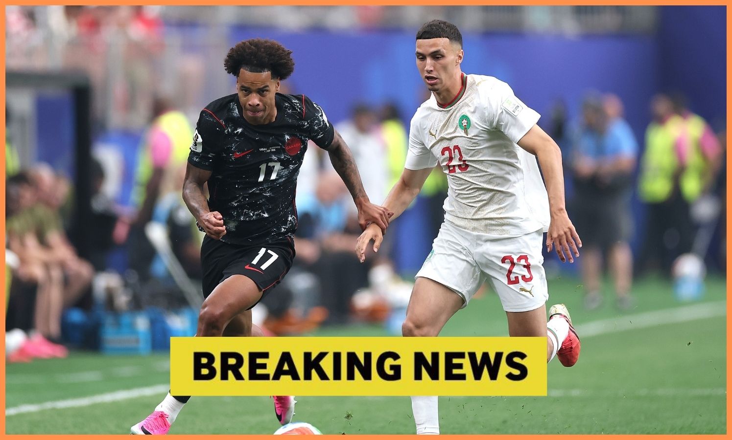Bilal El Khannouss in action at the World Cup