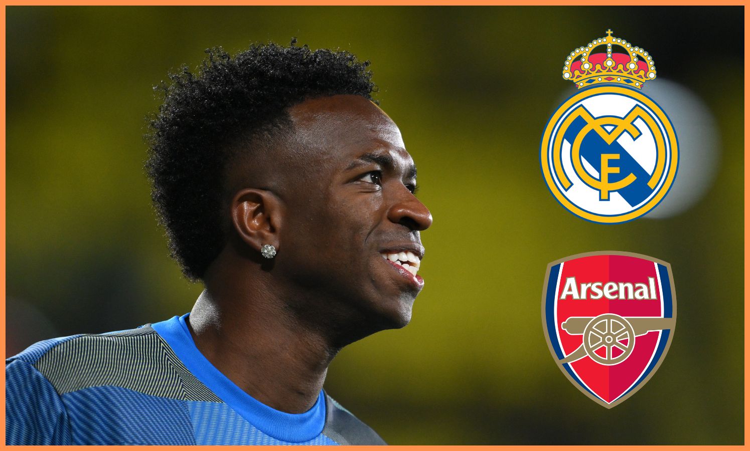 Vinicius Junior of Real Madrid looks on