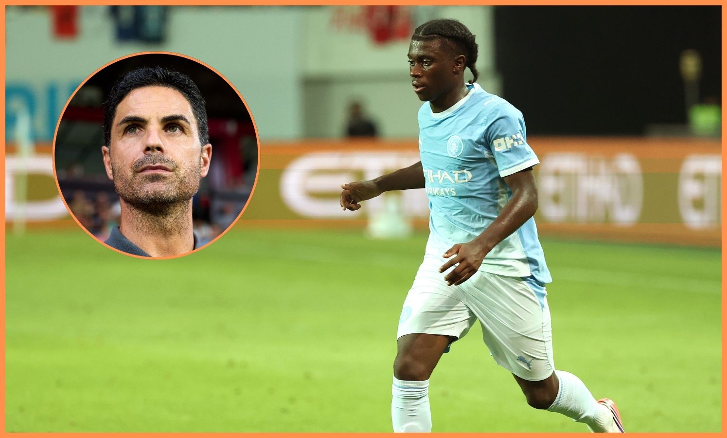 Jeremy Monga and Mikel Arteta