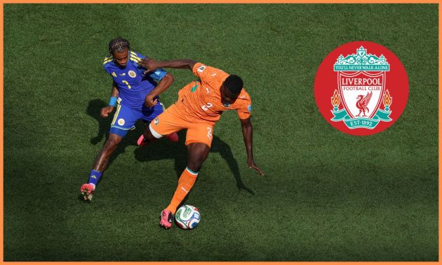Ousmane Diomande in action for the Ivory Coast at the World Cup