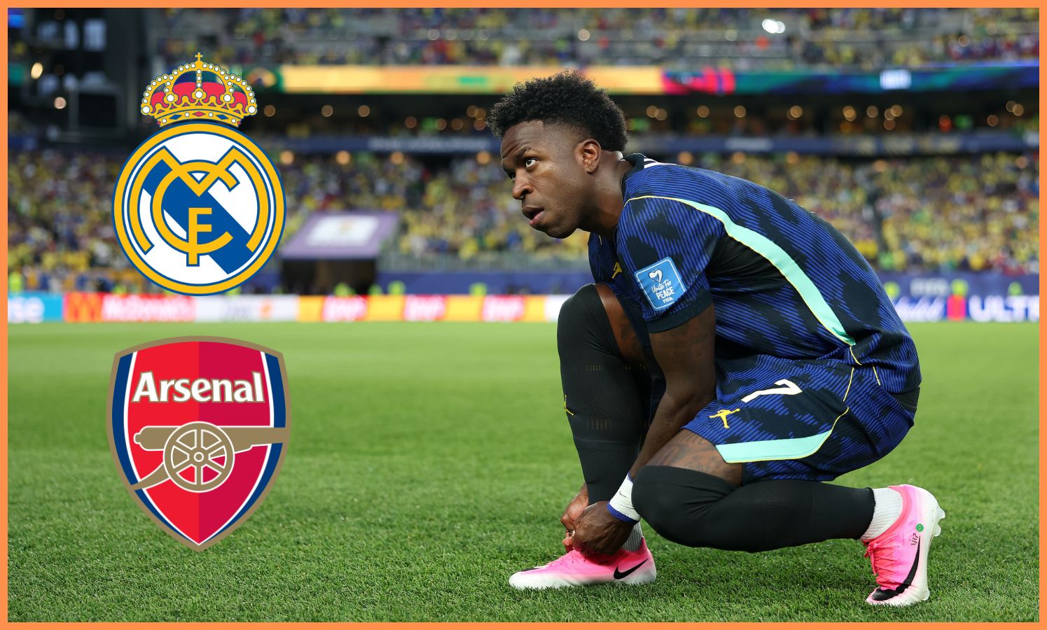 Vinicius Junior with Brazil at the World Cup