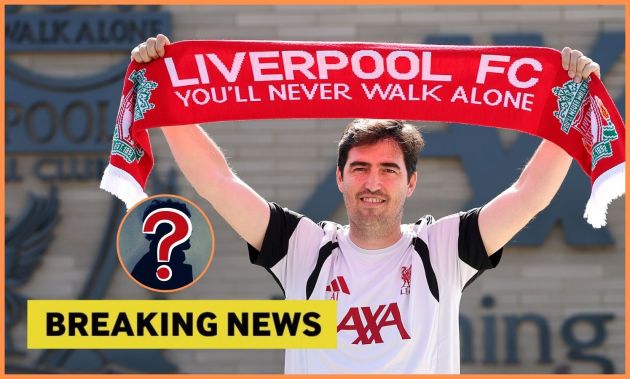 Andoni Iraola with a Liverpool scarf
