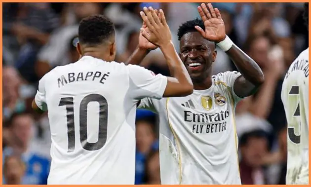 Kylian Mbappe and Vinicius Jr.