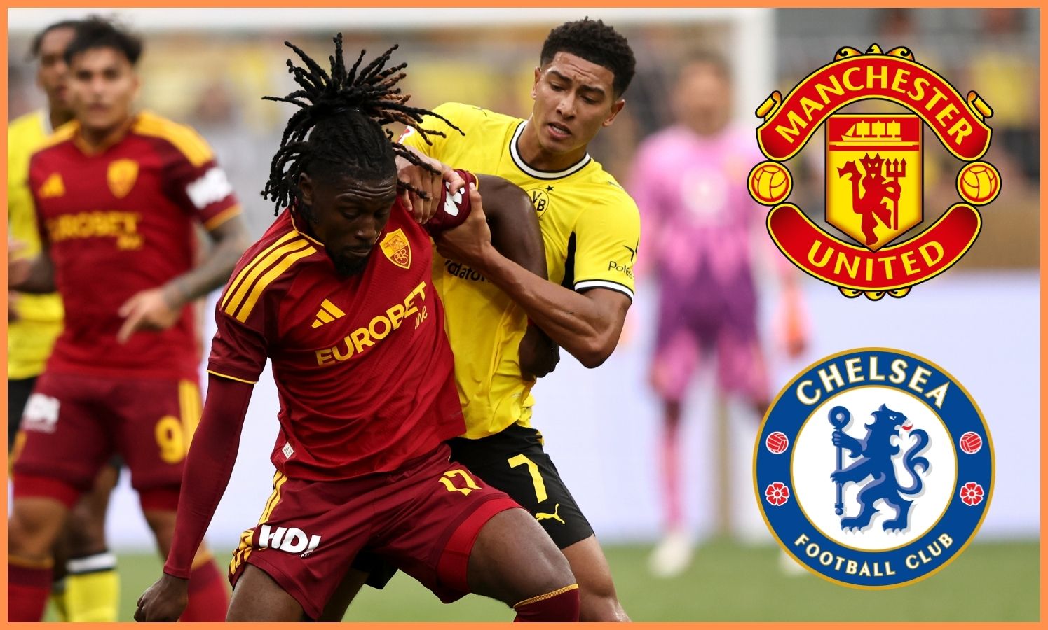 Manu Kone in action for Roma against Borussia Dortmund