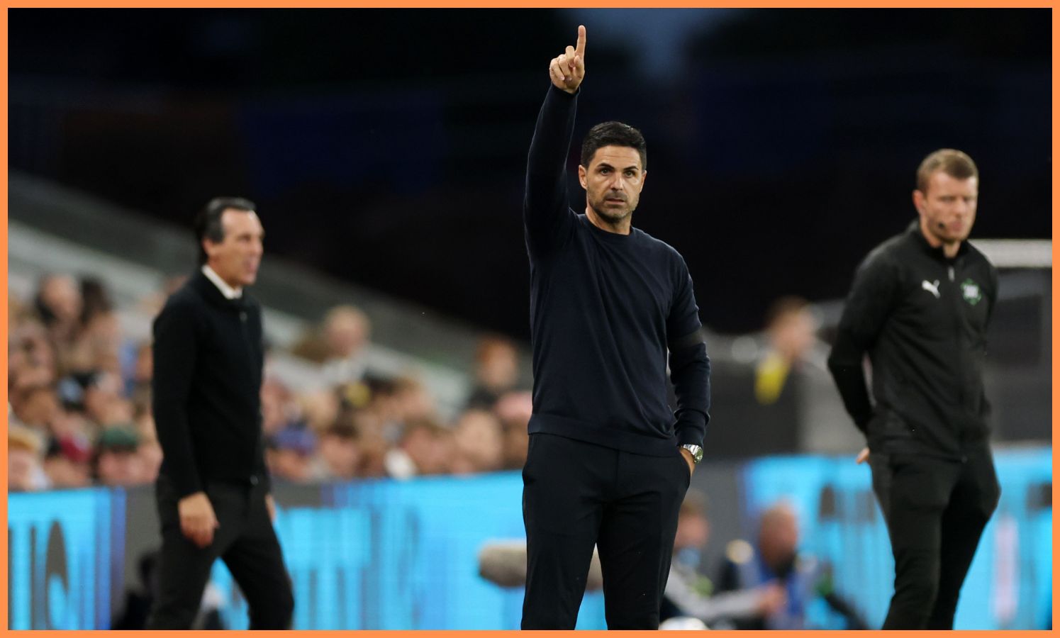 Arsenal manager Mikel Arteta at Villa Park