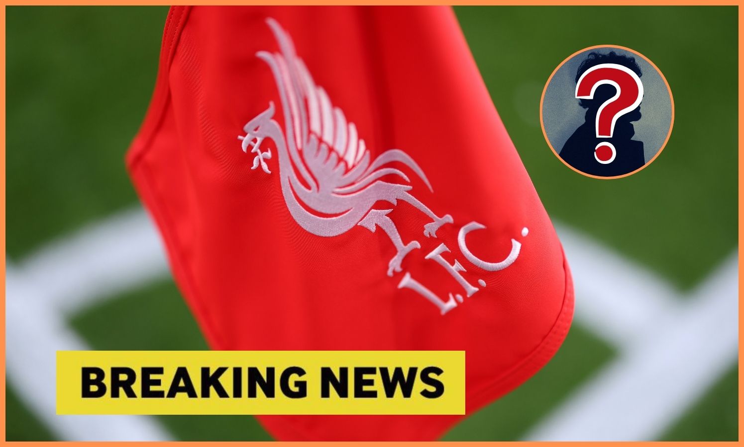 Liverpool flag and breaking news banner