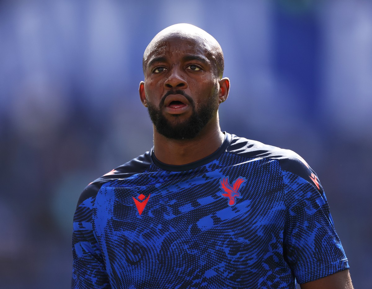 Jean-Philippe Mateta in the pre-match warm-up with Crystal Palace