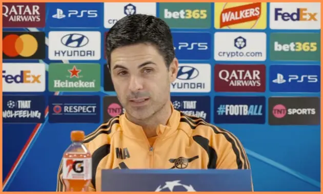 Mikel Arteta in his press conference.
