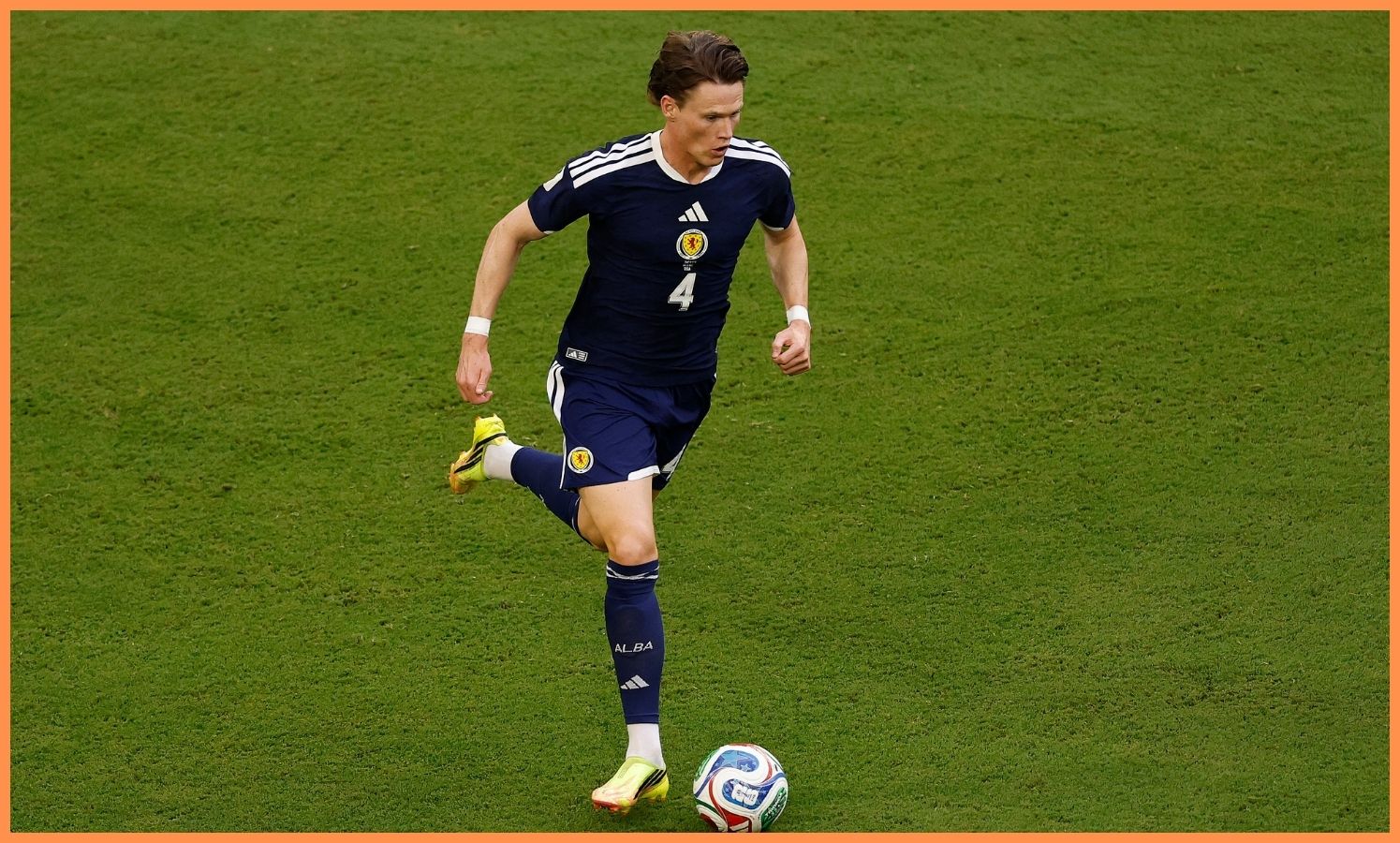 Scott McTominay playing for Scotland.