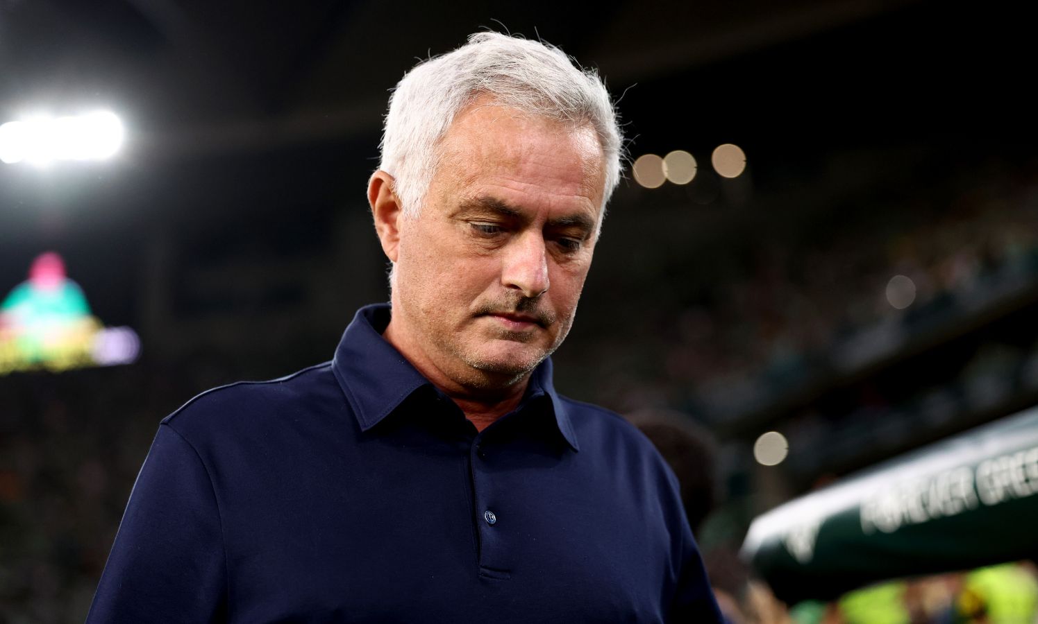 Jose Mourinho looks on