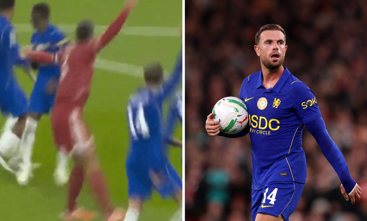Jordan Henderson playing for Chelsea