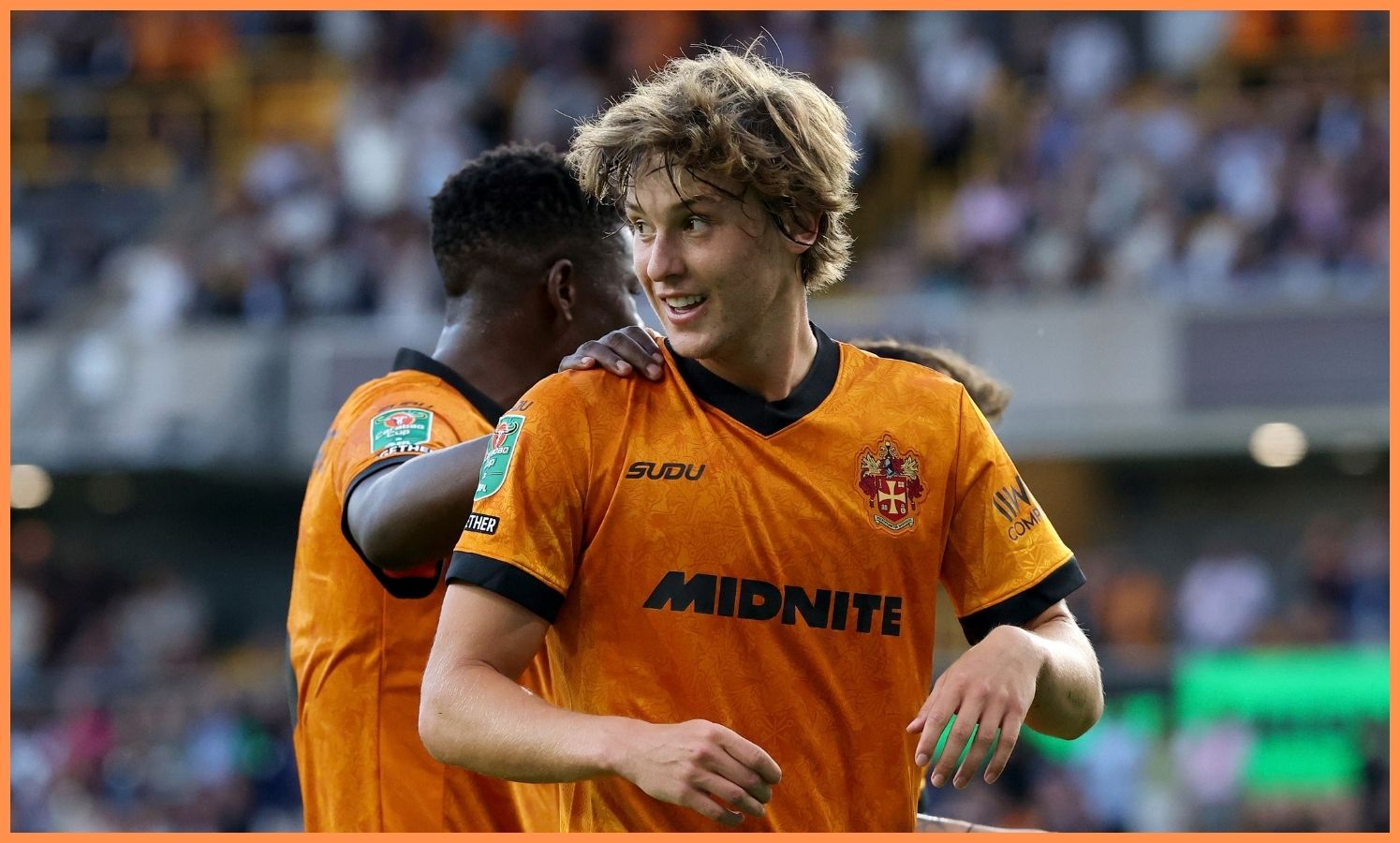 Fer Lopez celebrates a goal.