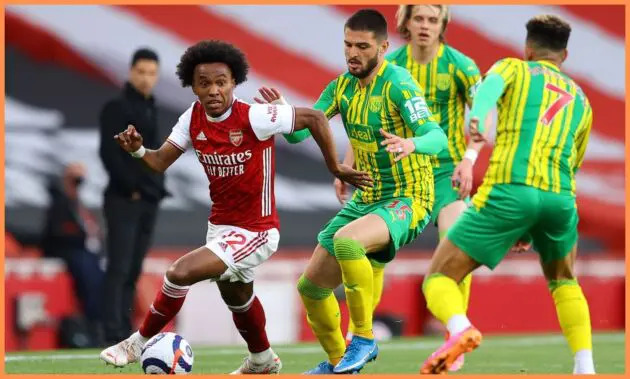 Willian against West Brom.