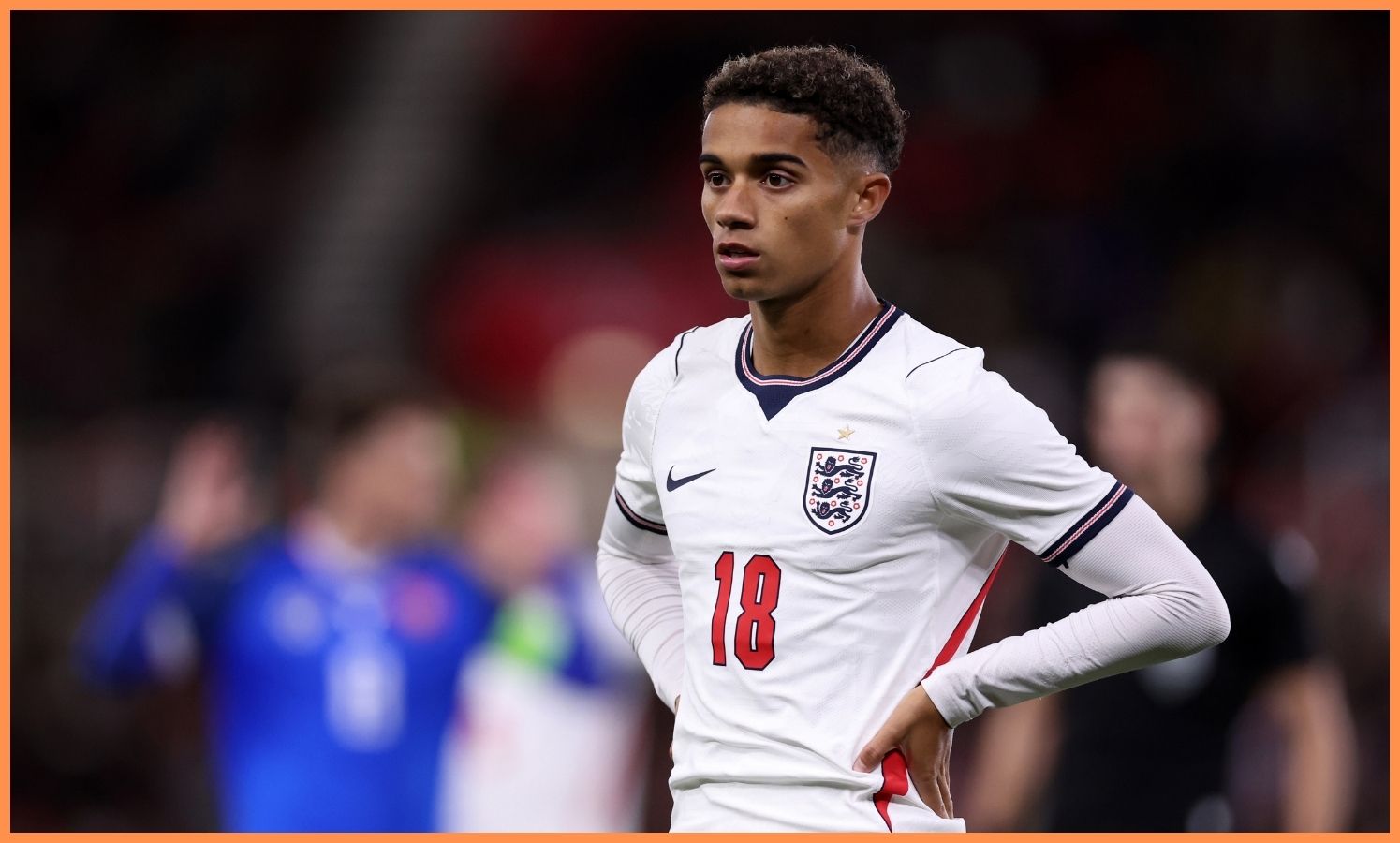 Josh King playing for England.